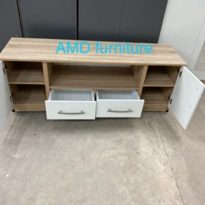 White TV Trolly -Set, Made with chipboard For housing for TV, LCD