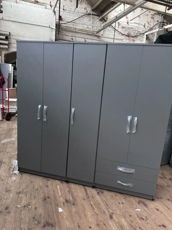 Five Door Wardrobe – Fully Assembled - Furnitish