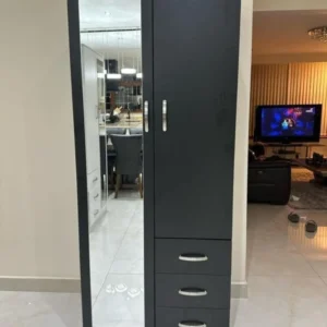 Two door lady wardrobe with 1 mirror fully assembled UK