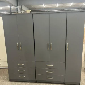 Large 5 door wardrobe 190cm wide multiple colours UK delivery