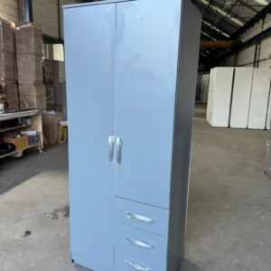 Two door cumbi divider wardrobe with extra shelf fully assembled UK