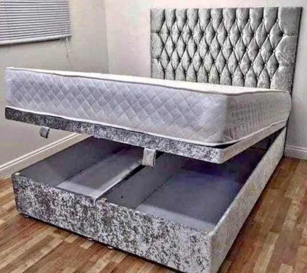 King size gas lift ottoman storage bed multiple colours UK delivery