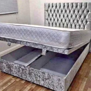 King size gas lift ottoman storage bed multiple colours UK delivery